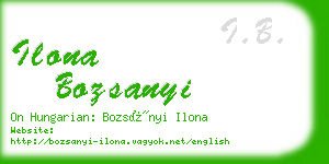 ilona bozsanyi business card